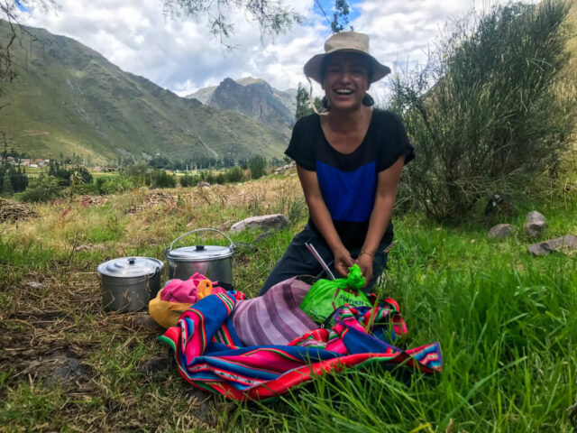 During a lunch break while working in corn-fields | Kachi Ccata, Peru.